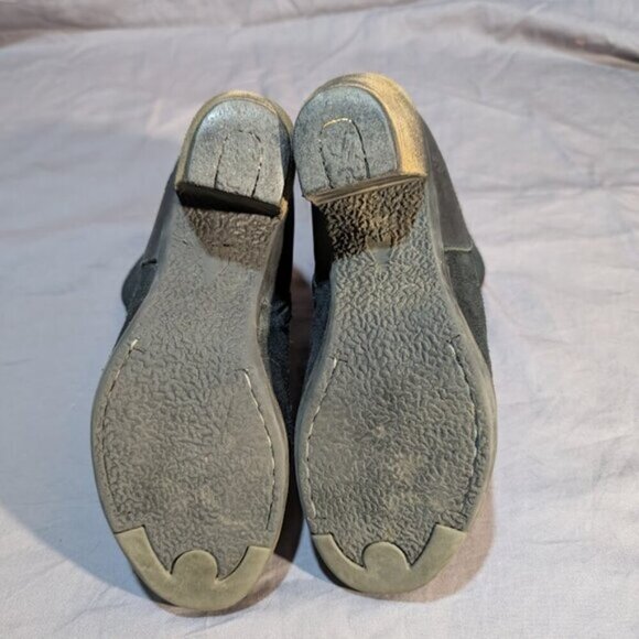 Fly London Black Suede and Leather Sipper Ankle Boots Women Size 38 - Picture 10 of 10